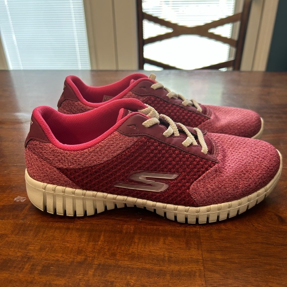 Skechers Shoes - Skechers Goga Mat Go Walk Air Cooled Women's Pink Slip On Shoes Sz 8, SN 16704